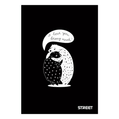 Füzet STREET Black&White A/4 54 lapos kockás