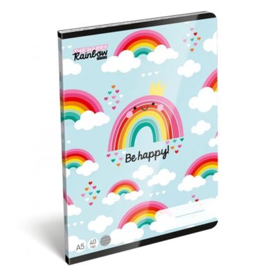 Füzet LIZZY CARD A/5 40 lapos vonalas Happy Rainbow