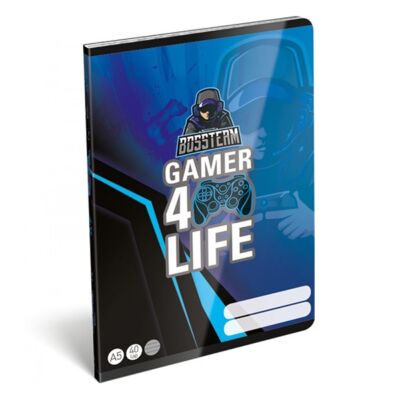Füzet LIZZY CARD A/5 40 lapos vonalas Gamer 4 life