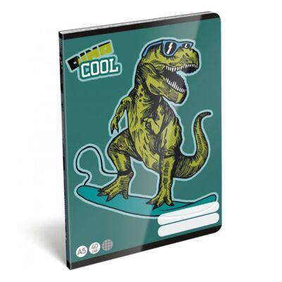 Füzet LIZZY CARD A/5 40 lapos kockás Dino cool